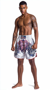 Custom Satin Muay Thai Shorts Wholesale Sublimation Muay Thai Shorts 100% <b>Polyester</b> <b>Boxer</b> Fighter Muay Thai Shorts Men's - Product Image 2