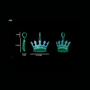 เครื่องประดับแฟชั่นดีไซน์สวยงาม ของขวัญคริสต์มาส 1.119 กะรัต จี้เพชรธรรมชาติทรงมงกุฎชุบโรเดียมเงินแท้ 925 สำหรับผู้ชาย - Product Image 3