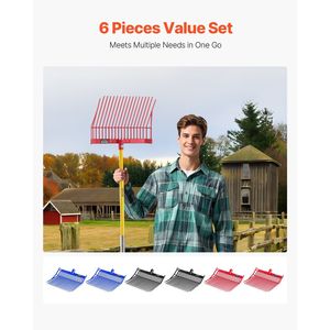 Set di 6 teste di ricambio per forchette per pacciamatura stalla per cavalli 18 forchette per letame - Product Image 5