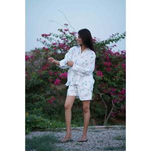Camisa Aqua Oversized Sea Treasures, talla única - Product Image 1
