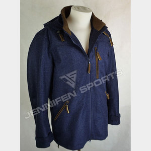 เสื้อแจ็คเก็ตขนสัตว์แท้ 100% สำหรับผู้ชาย แบบมีฮู้ดและกระเป๋าหลายช่อง เหมาะสำหรับเดินป่า ล่าสัตว์ กันลม กันหนาว ระบายอากาศได้ดี สไตล์ทหาร - Product Image 2
