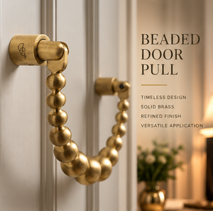 Tirador de Puerta Decorativo con Cuentas en Tono Dorado Antiguo, Estilo Latón, para Puertas Interiores Clásicas y Muebles Vintage - Product Image 4