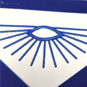 Custom Embroidered Masonic Regalia Apron <b>Sew</b>-On Safety <b>Pin</b> Lambskin Material High Quality Stitching Comfortable Wear Refined - Product Image 5
