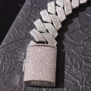 Bracelet Moissanite Iced Out Cuban Link en Argent Pavé pour Homme, Bijou Hip Hop de Luxe, Bracelet Statement Streetwear, Cadeau - Product Image 5