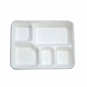Barquette jetable en bagasse avec compartiments, vaisselle compostable en canne à sucre pour le service de repas, le déjeuner, le dîner, la restauration - Product Image 2