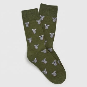Women Crew <b>Socks</b> <b>Black</b> Turtle Print Cotton Bamboo Fiber Breathable Daily Wear Autumn Season Regular Style Digital Printing - Product Image 3