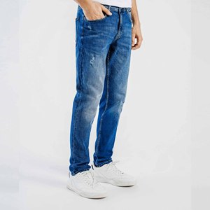 Jeans de Mezclilla para Hombre de Alta Calidad, Corte Regular, Lavado a la Piedra, Estilo Urbano, con Múltiples Bolsillos, Personalizables - Product Image 6