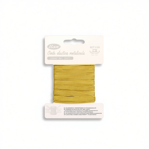 Nastro Elastico Ilan 10mm 3m Oro Metallizzato per Cucito e Artigianato - Product Image 2