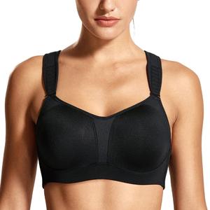 Soutien-gorge de sport/yoga respirant et écologique à maintien élevé, personnalisable avec logo frontal, en Spandex/Nylon, pour femmes, idéal pour la course et le fitness. - Product Image 4