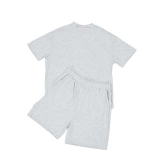 Conjunto de Verano Casual de 2 Piezas para Hombre, 100% Algodón, con Logotipo Personalizado, Camiseta Bordada, Talla Grande - Product Image 2