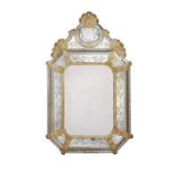 Miroir mural décoratif classique de style baroque vénitien |   Miroir décoratif en verre avec cadre orné de style vintage pour la décoration de la maison et du salon