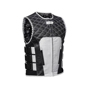 Chaleco de cuero para motocicleta de primera calidad para hombre, sin mangas, para motociclistas, en venta en línea. - Product Image 1