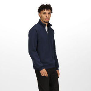 Men's Burgundy <b>Quarter</b> <b>Zip</b> Knitted Pullover <b>Sweater</b> Regular Sleeve Fleece Sweatshirt for Autumn Winter - Product Image 2