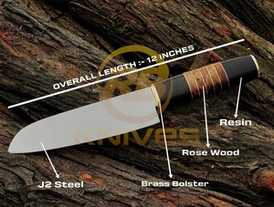 Cuchillo de Chef de Acero Damasco con Alto Contenido de Carbono, Cuchillo de Cocina de Lujo para Profesionales - Product Image 2