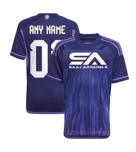 Maillots de football américain personnalisables, respirants, à manches courtes, en spandex/coton, imprimés par transfert thermique, noms d'équipe personnalisés, unisexe - Product Image 2