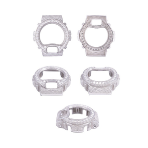 Premium Frosted Crystal Studded <b>Watch</b> Case Mod Kit Octagon Stainless Steel Luxury Custom Timepiece Upgrade Design <b>Set</b> - Product Image 2