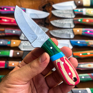 Couteaux de chasse et d'abattage en acier Damas à manche en bois, qualité industrielle, pointe tombante, faits à la main, pour l'extérieur, vente en gros en vrac, fournitures UA - Product Image 1