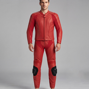 Combinaison de moto en cuir véritable pour homme, tenue de moto en cuir pour homme, uniforme de moto professionnel en cuir pour homme - Product Image 6