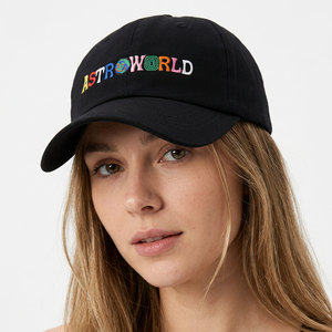 หมวกเบสบอลปักลาย Astroworld แบบยูนิเซ็กส์ 6 แผง ผ้าฝ้าย ปรับขนาดได้ สไตล์สตรีท หมวกทรงแด๊ด - Product Image 3