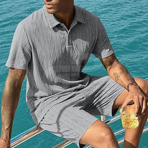 ชุดกางเกงขาสั้นผู้ชายแบบสวมใส่สบาย เหมาะสำหรับออกกำลังกาย วิ่ง ออกกำลังกายในฤดูร้อน และสวมใส่ลำลองทุกวัน - Product Image 3