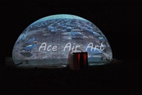 Tente gonflable de dôme d'air de projection de planétarium pop-up extérieur portatif pour la publicité et l'amusement, dôme gonflable de planétarium