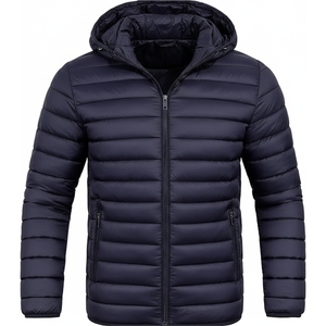 Chaqueta Acolchada de Primavera Unisex Personalizada al por Mayor, de Alta Calidad, con Capucha, Impermeable, Ecológica, con Bordado Frontal - Product Image 1