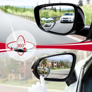 Specchietti retrovisori laterali convessi HD a forma di cuore regolabili, senza cornice, con vetro, grandangolari, per auto, design adesivo - Product Image 2