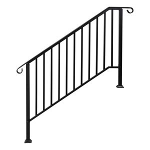 Corrimano in Ferro Nero Opaco a 4 Livelli per Esterni D0102XU7L5U D0102HGZ9IY per Componenti di Scale - Product Image 1