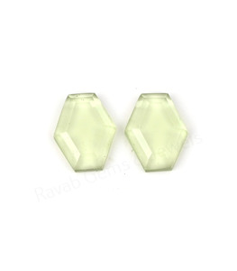 Cuarzo Amatista Verde, Forma Hexagonal, Corte Escalonado, Alto Pulido, 10x16mm, Cabujón Suelto, Gema para Joyería, Colgante, Collar, Pendiente - Product Image 3