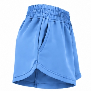 Shorts de Punto Azules para Mujer, Marca Index Apparel, con Cintura Elástica y Bolsillos, Estilo Deportivo Casual - Product Image 4
