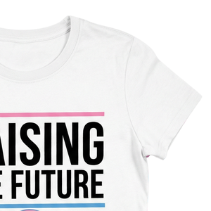 T-shirt graphique Raising the Future pour femmes, en coton doux, col rond, manches courtes, vêtements décontractés à la mode pour tous les jours - Product Image 3