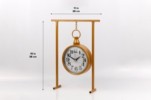 Timeless <b>Table</b> <b>Clock</b> Stylish Modern Desk Timepiece for Library Office Cabin Reception Decor And Elegant Home Workspace Use - Product Image 3