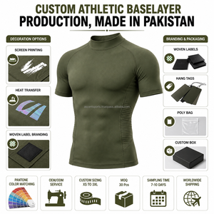 Camiseta de Compresión para Hombre, Manga Corta, Transpirable, Capa Base, Personalizable OEM, Ajuste Ceñido, Rendimiento Deportivo, Top de Entrenamiento - Product Image 2