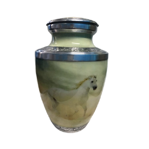 Funeral Supplies Modern Brass Cremation Urn for Human Ashes Handmade 3-4L Capacity Bright Surface Customized Tabletop <b>Vase</b> - Product Image 1