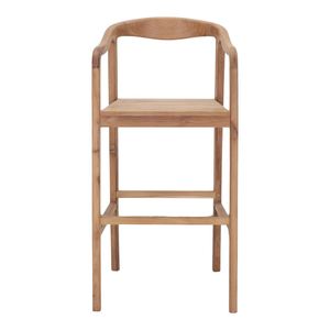 Chaise de bar en teck massif de luxe, tabouret haut pour la maison, la cuisine, le bar, le café, le restaurant, mobilier commercial, qualité d'exportation - Product Image 2