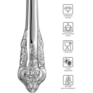 Magnifique ensemble de 4 couteaux à beurre élégants en acier inoxydable 18/10 de 6,9 pouces - Product Image 2