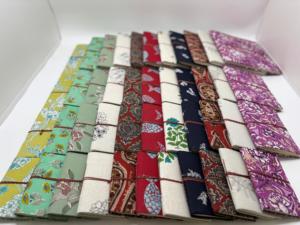 Silk Screen Printed Cotton Handmade Paper <b>Journal</b> with Fabric Cover Eco Friendly Gift <b>Writing</b> Diary 80 Sheets OEM Wholesale - Product Image 3