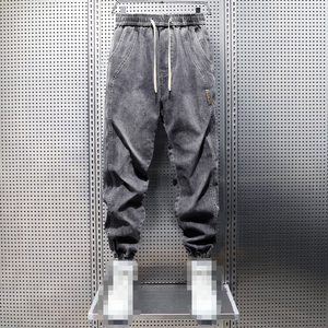 Pantalon en jean streetwear droit pour homme, multi-poches, décontracté, toutes saisons, 100% coton, coupe confortable, pantalon jogger en jean personnalisé - Product Image 5