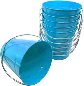 Pot de fleurs en métal écologique personnalisable avec revêtement en poudre turquoise pour la décoration intérieure/extérieure de la maison, du jardin et du balcon - Product Image 1