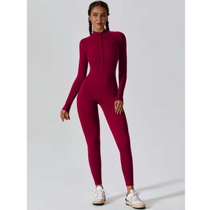 Women's High Waist Stand Collar Sleeveless Summer Knitted Jumpsuit Striped Spandex/Nylon Yoga <b>Bodysuit</b> Skinny Fit Full Print - Product Image 4