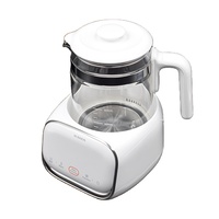 Bouilloire pour bébé OEM avec contrôle de la température bouilloire à lait pour bébé 1,2 L bouilloire électrique domestique en verre avec veilleuse De-chlore