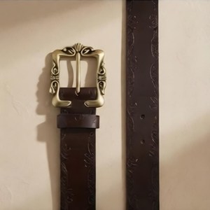 Cinturón de Cuero Genuino de 1.5 Pulgadas con Logotipo Personalizado, Correa con Hebilla de Bloqueo Automático, Producto Personalizable - Product Image 6