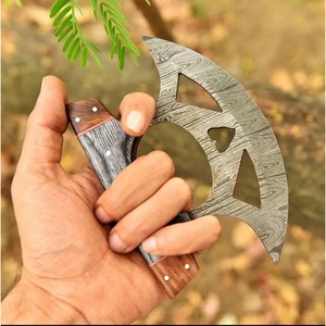 Couteau à découper en acier Damas, manche en bois, forgé à la main, ambidextre, lame de 4-5,9 pouces, style artisanal écologique, finition mate - Product Image 1
