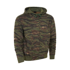 Sweat à capuche tendance camouflage pour homme, hiver chaud, style hip-hop, manches longues, fermeture éclair, grandes tailles, épais, en coton mélangé. - Product Image 4