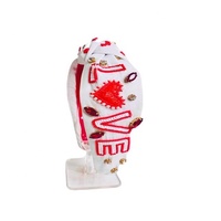 Serre-têtes perlés Ap Curated Couture, forme de feuille nouée, ornés de motifs indiens faits à la main, pour la Saint-Valentin