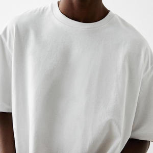 Camisetas de Hombre con Logotipo Personalizado OEM, 300GSM, 100% Algodón, Estilo Urbano, Corte Recortado, Diseño Gráfico, Ajuste Holgado - Product Image 3