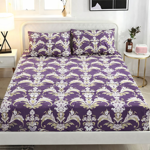 Sábana Ajustable Exclusiva Comfort Pleasure King |   Ropa de Cama de Tela de Algodón Premium |   Sábana Ajustable con 2 Fundas de Almohada - Product Image 1