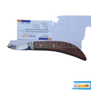 Couteau à sabots à double tranchant en acier inoxydable avec manche en bois, technologie chirurgicale à bord arrondi, instrument vétérinaire - Product Image 6