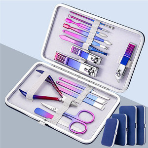 Kit de pédicure professionnel, ensemble de manucure, outils de soin des ongles, 7/10/12/15/18 en 1, outils de coupe-ongles en acier inoxydable, kit Naik - Product Image 6