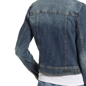 New Wholesale Mid-Length Solid Raw Women's Denim Jackets Custom Printed Logo Breathable Winter Jacket - Product Image 6